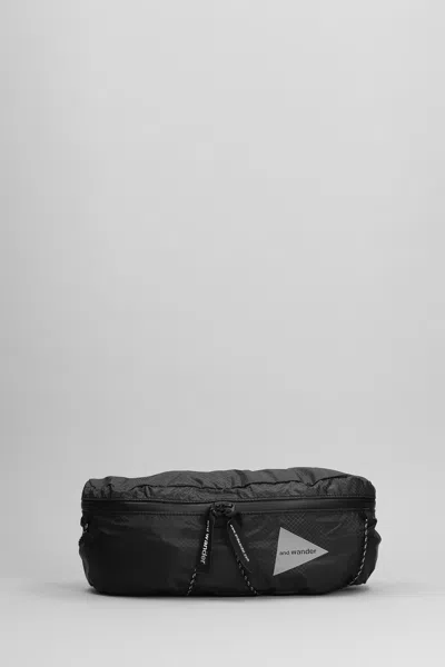 And Wander Waist Bag In Black Nylon