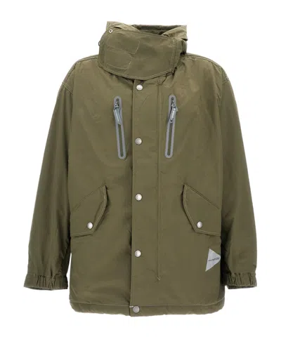 And Wander Water- And Oil-resistant Twill Technical Jacket In Green