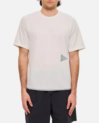 AND WANDER WHITE CREWNECK T-SHIRT