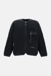 And Wander Wool Fleece Cardigan In Black