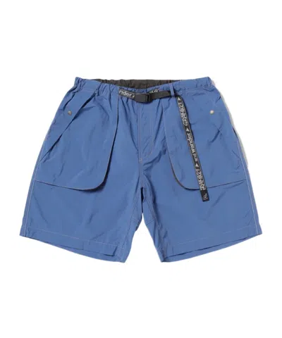 And Wander X Gramicci Brushed Nylon Shorts In Blue
