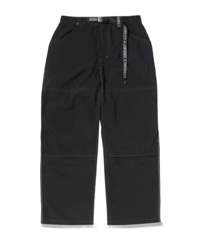 And Wander X Gramicci Nylon Double Knee Pants In Black