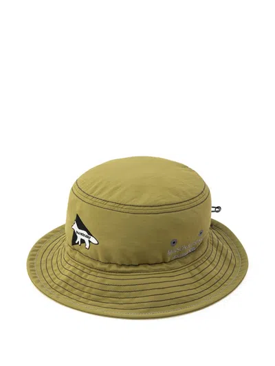 And Wander X Maison Kitsune Bucket Hat In 绿色
