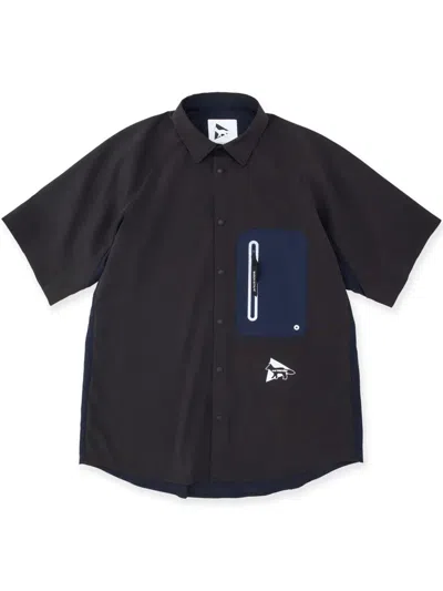 And Wander X Maison Kitsune Hiking Shirt In 黑色