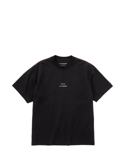 And Wander X Roa Short-sleeve T-shirt In Black