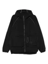 And Wander X Roa Zip-up Hooded Jacket In Black