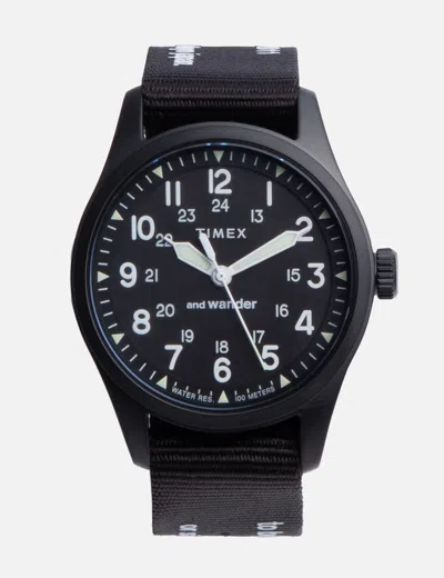 And Wander X Timex Expedition North Field Post Solar In Black
