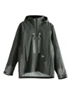 And Wander Zip-fastening Hooded Jacket In Gray