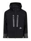 And Wander Black Pertex Shield Waterproof Technical Jacket In Black