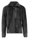 And Wander Zipped Fleece Jacket In Black