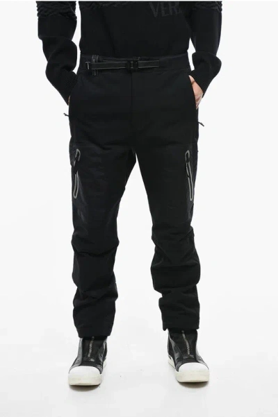 And Wander Zipped Pockets Stretch Shell Thermal Pants In Black