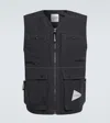 And Wander Zipped Vest In Charcoal