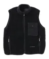 And Wander Mix Boa Vest In Black