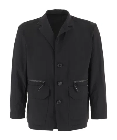 And Wander Zip-pocket Tailored Jacket In Black