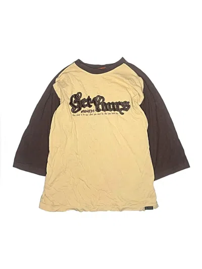 Pre-owned And1 Kids' 3/4 Sleeve T-shirt In Brown