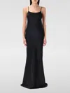 The Andamane Maxy Train Slip Dress In Black