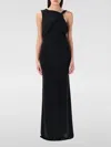The Andamane Venere Draped Maxi Dress In Black