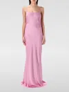 The Andamane 'ninfea' Long Slip Dress In Pink