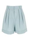 The Andamane Light Blue Shorts With Pinces In Blue