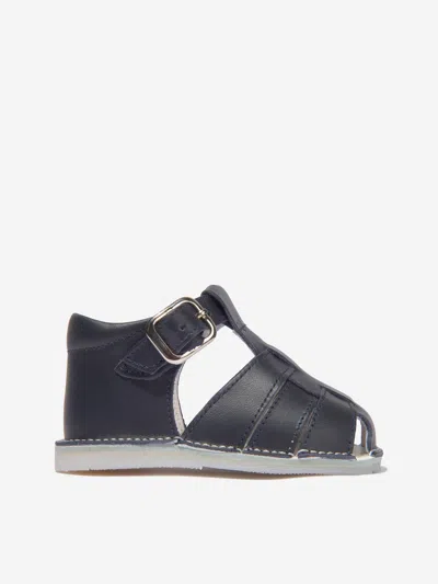 Andanines Kids'  Baby Boys Leather Sandals In Blue