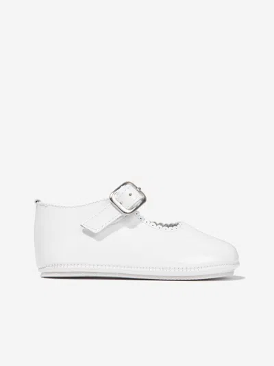 Andanines Baby Girls Leather Mary Jane Shoes In White