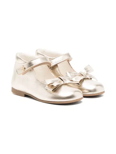 Andanines Kids' Bow Boots In Gold