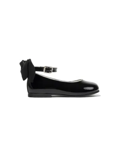 Andanines Kids' Bow-detail Ballerina Shoes In Black
