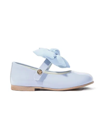 Andanines Kids' Bow-detail Ballet Flats In Blue