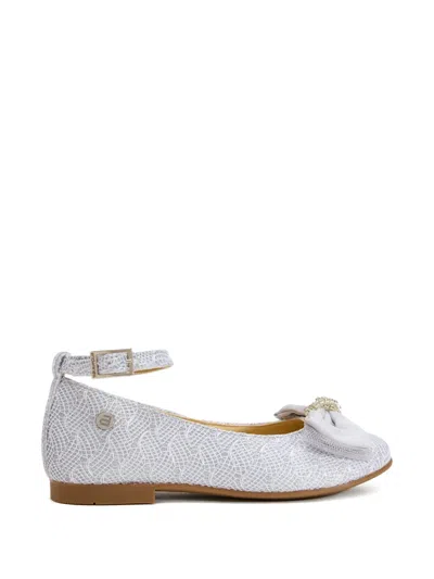 Andanines Kids' Bow-embellished Ballerina Shoes In White
