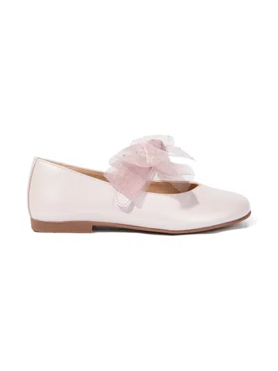 Andanines Kids' Bow-embellished Ballet Flats In Pink