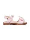 Andanines Bow-embellished Sandals In Pink