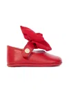 Andanines Bow Strap Ballerinas In Red