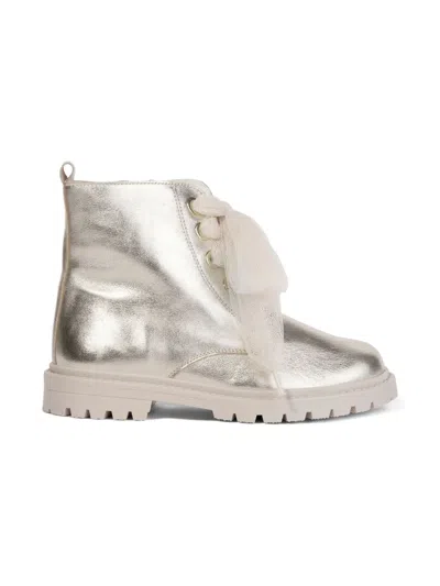 ANDANINES BOWS LACE-UP BOOTS