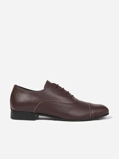 Andanines Kids'  Boys Leather Lace-up Shoes In Brown