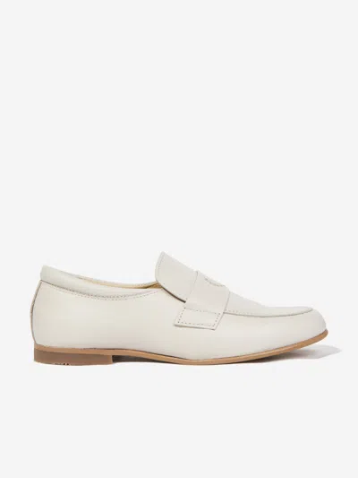 Andanines Kids'  Boys Leather Loafers In White