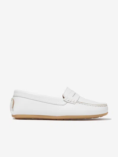 Andanines Kids' Boys Leather Loafers In White