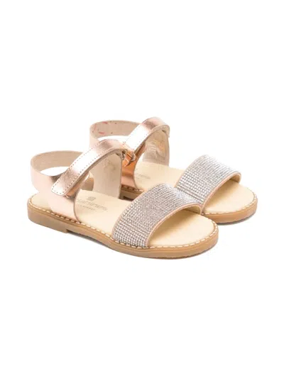 Andanines Kids' Crystal-embellished Sandals In Pink