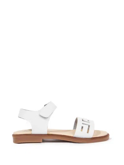 Andanines Kids' Cut-out Touch-strap Sandals In White