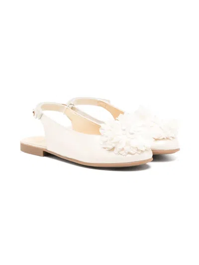 Andanines Kids' Faux-pearl Sandals In White