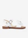 Andanines Girls Bow Sandals In White