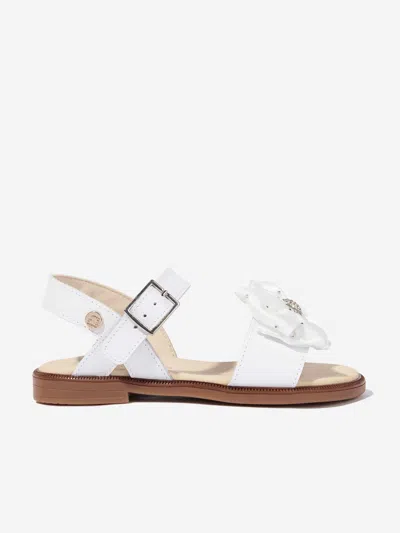 Andanines Girls Bow Sandals In White