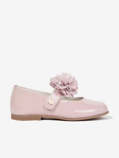 Andanines Kids'  Girls Leather Flower Pumps In Pink