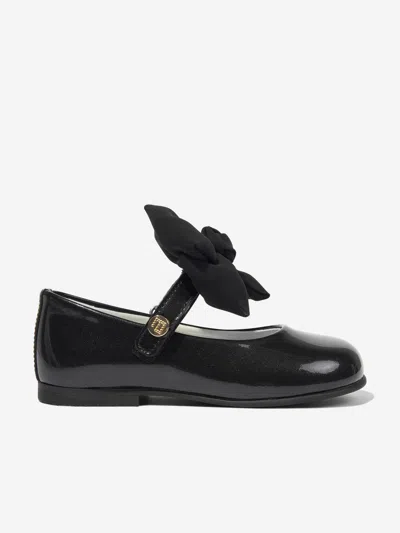 Andanines Kids'  Girls Leather Mary Jane Bow Shoes In Black