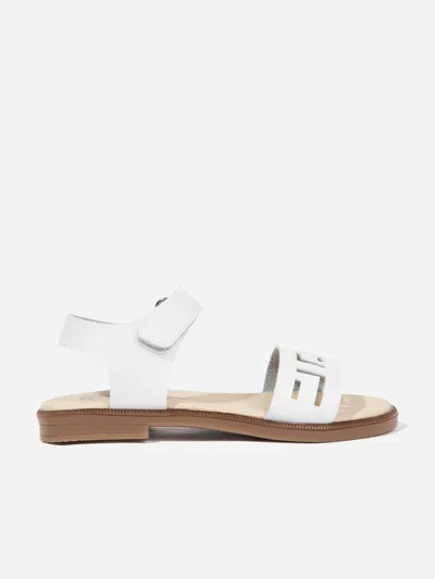 Andanines Kids'  Girls Leather Sandals In White