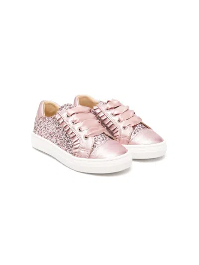 Andanines Kids' Glitter Sneakers In 粉色