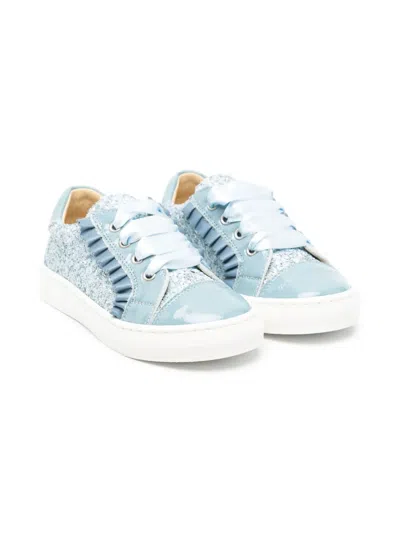 Andanines Kids' Glittered Sneakers In Blue