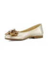 Andanines Jewel-embellished Ballerinas In Neutral