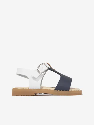 Andanines Babies' Leather Buckle-fastening Sandals In Blue