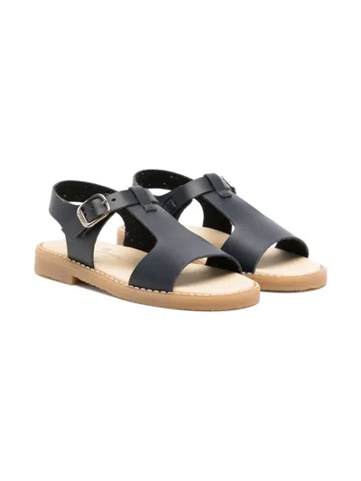 Andanines Kids' Leather Sandals In Blue