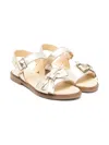 Andanines Metallic-effect Sandals In Gold